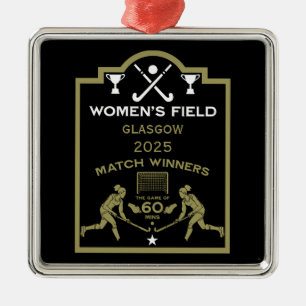 Women's Field Hockey Prize Metal Ornament