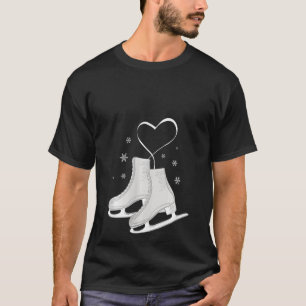 Womens Figure Ice Skating Heart  Figure Skater Lov T-Shirt