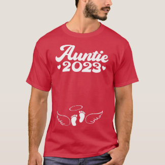 Womens First time Auntie 2023 Pregnancy Announceme T-Shirt