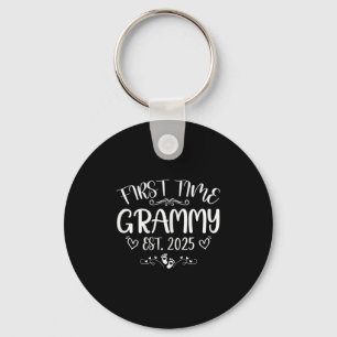 Womens First Time Grammy Est 2025 Soon To Be Mom M Keychain