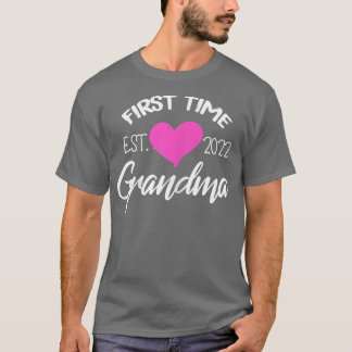 Womens First Time Grandma Est  T-Shirt