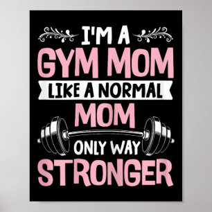 Womens Fitness Muscle Workout Exercise Gym Mom Ba  Poster