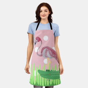 Women's Flamingo Alligator  Apron