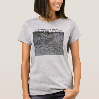 Women's Flat Earth Style T Shirt Loose