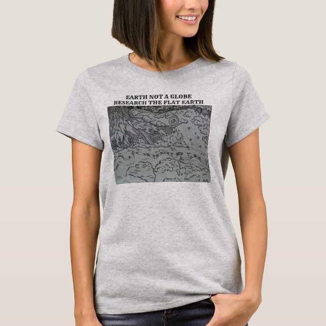 Women's Flat Earth Style T Shirt Loose (Front)