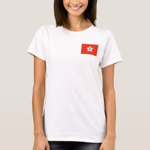 Women's  Fleece Zip Jogger with flag of Hong Kong T-Shirt