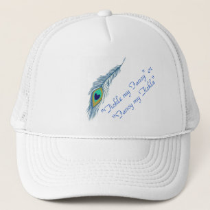 Women's Flirty Peacock Design Baseball Cap