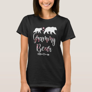 Womens Floral Bear Matching Family Outfits Grammy  T-Shirt