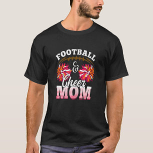 Womens Football Cheer Mom High School Cheerleader T-Shirt