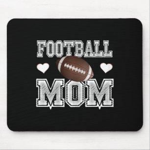 Womens Football Shirt For Moms-football Mom -love Mouse Pad