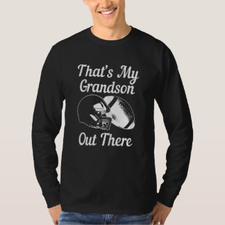 Womens Football That's My Grandson Out There Fan F T-Shirt