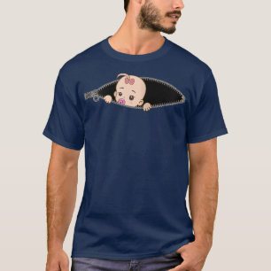 Womens For pregnant woman funny baby in belly daug T-Shirt