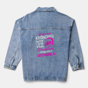 Womens Forget The Crown I Princess Motorcycle Helm Denim Jacket