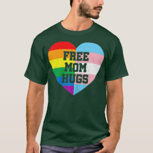 Womens Free Mom Hugs  Gay Pride Gift Transgender T-Shirt