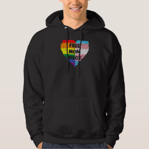 Womens Free Mom Hugs Gay Pride Transgender Rainbow Hoodie