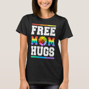 Womens Free Mom Hugs Pride Lgbt   V Neck T-Shirt