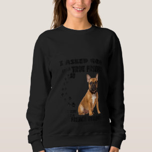 Womens French Bulldog Quote Mom Dad Print Cute Fre Sweatshirt