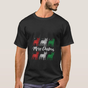 Womens Frenchie French Bulldog Merry Christmas Arg T-Shirt