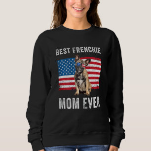 Womens Frenchie Mom American Flag French Bulldog D Sweatshirt