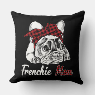 Womens Frenchie Mom Buldog Lover Gift Throw Pillow
