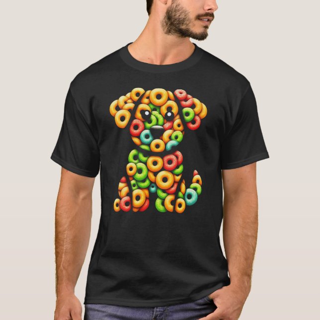 Womens Fruit Loops Cat A Rainbow T-Shirt (Front)