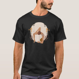 Womens Full Moon Green Yoga T-Shirt