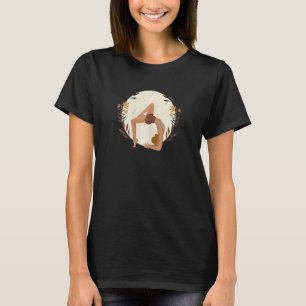 Womens Full Moon Grey Yoga 1 T-Shirt