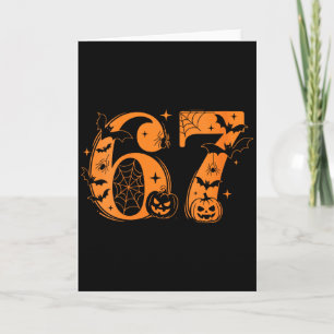 Womens Fun Six Seven 6 7 Meme Design Couples Hallo Card
