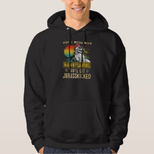Womens Fun Women Retro Nannysaurus Dinosaur Rex Mo Hoodie