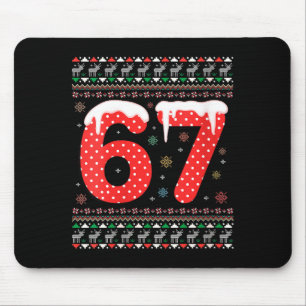 Womens Funny 67 Meme Christmas Pjs Six Seven Gen A Mouse Pad