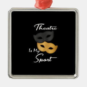 Women's Funny Actor Actress Theatre Masks Gift Metal Ornament