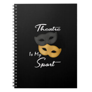 Women's Funny Actor Actress Theatre Masks Gift Notebook