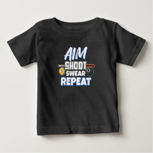 Womens Funny Aim Pool Player Gift Billiard Balls Baby T-Shirt