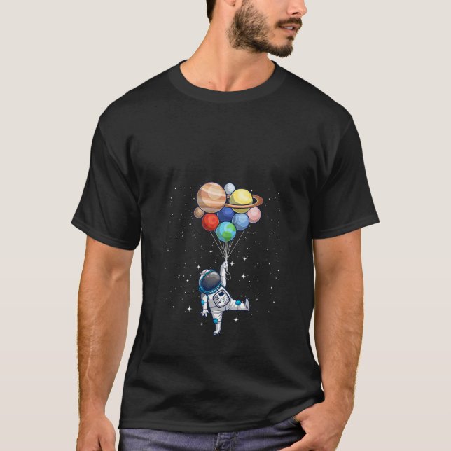 Womens Funny Astronaut With Planets In Hand For Me T-Shirt (Front)