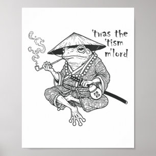 Womens Funny Autism Twas The Tism M Lord Frog Meme Poster