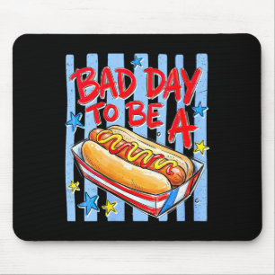 Women's funny bad day to be a hotdog 4th of july mouse pad
