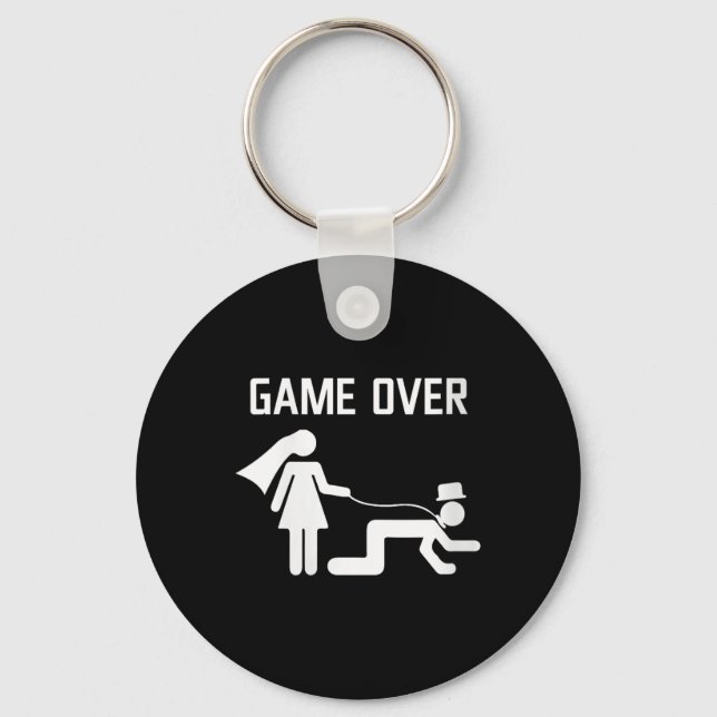 Womens Funny Bride Groom Wedding Bachelor Bachelor Keychain (Front)