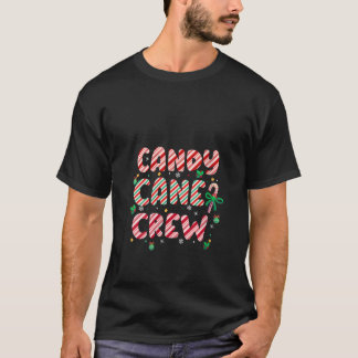 Womens Funny Candy Cane Crew Funny Christmas Candy T-Shirt
