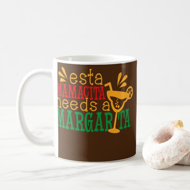 Womens Funny Cinco de Mayo Mom Mother Mamacita Coffee Mug (With Donut)