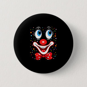 Women's funny clown costumes for children carnival 2 inch round button