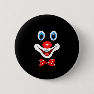 Women's funny clown costumes for children carnival 2 inch round button
