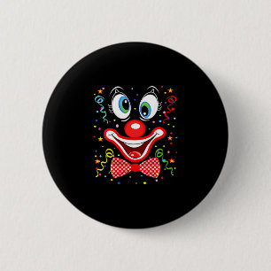 Women's funny clown costumes for children carnival 2 inch round button