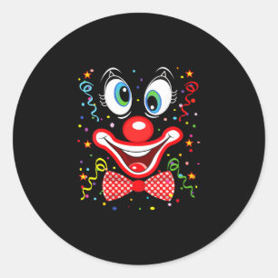Women's funny clown costumes for children carnival classic round sticker