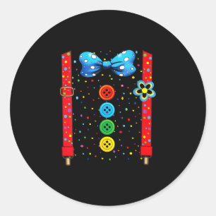 Women's funny clown costumes for children carnival classic round sticker
