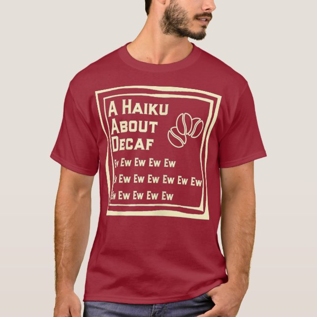 Womens Funny Coffee Tshirt Decaf Coffee Shirt (Front)