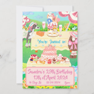 Women's Funny Customisable Birthday Invitation