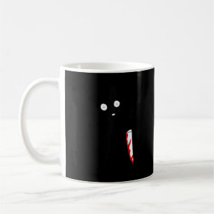 Womens Funny Cute Kawaii Scary Halloween Black Dog Coffee Mug
