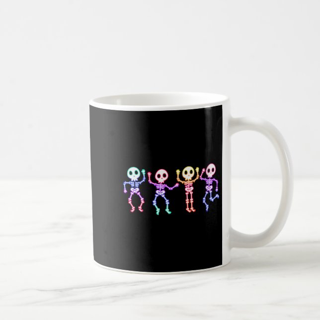 Womens Funny Dancing Skeletons Ghost Glow In The H Coffee Mug (Right)