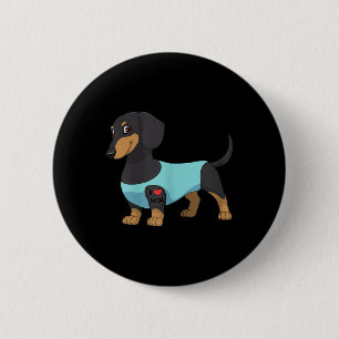Womens Funny Dog Dachshund Love Mom Tattoo Gift Te 2 Inch Round Button