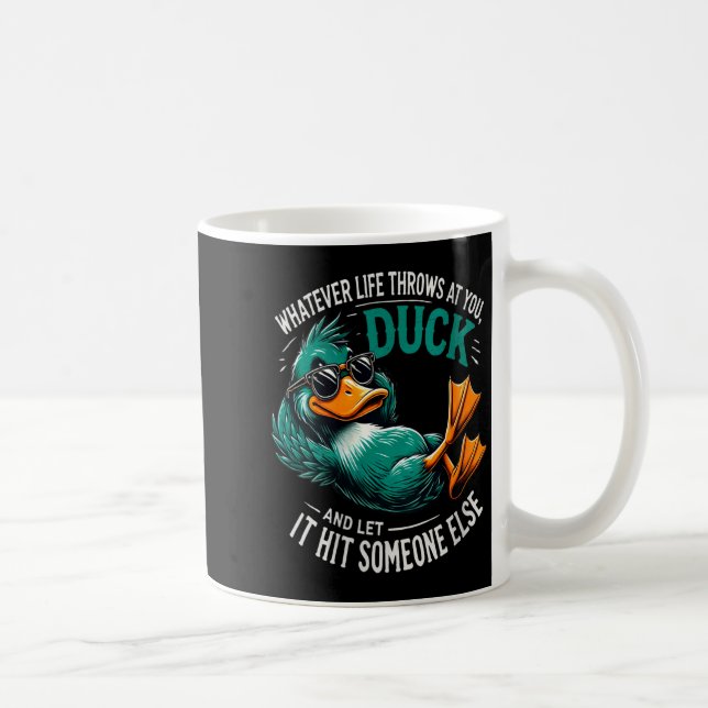 Womens Funny Duck Graphic Tees Men Women Teens Fun Coffee Mug (Right)